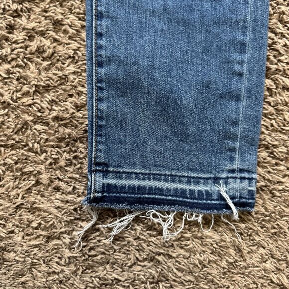 Levi's Women’s Wedgie Straight 27 Jeans Size 27x27 Blue Denim Frayed Hem Used - Picture 7 of 12